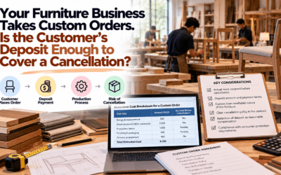 Your Furniture Business Takes Custom Orders. Is the Customer’s Deposit Enough to Cover a Cancellation?