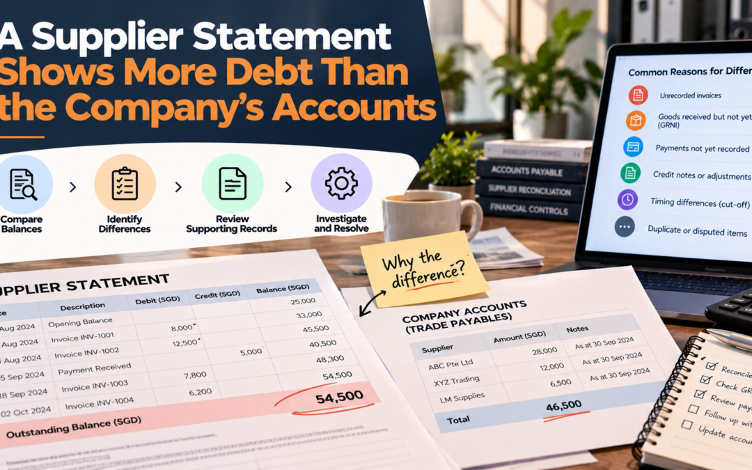 A Supplier Statement Shows More Debt Than the Company’s Accounts